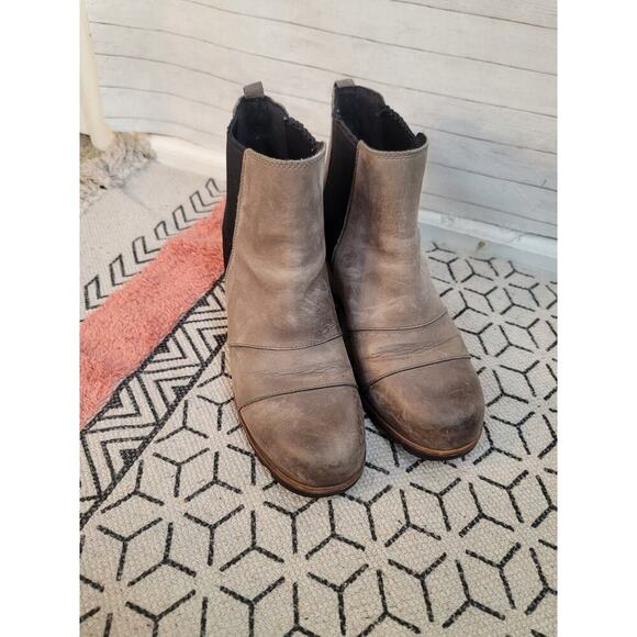 SOREL LEA WEDGE IN BLACK QUARRY, SZ 11 - Picture 2 of 11